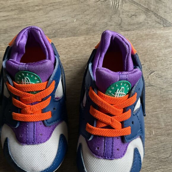 Nike Hurache Run Toddler 7C White/Blue/Purple 74950-111 - Picture 7 of 8